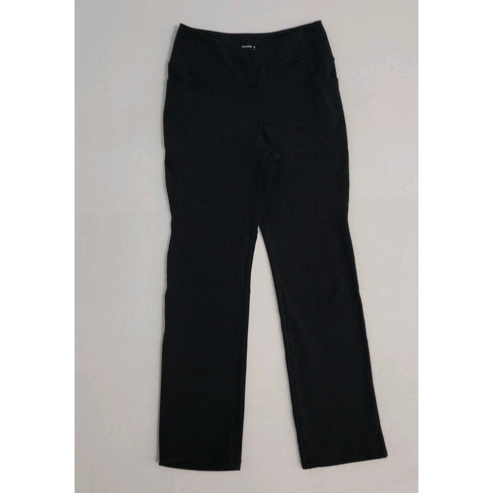 Jockey Womens Black Leggings Straight Leg w/pockets Size Medium Straight Leg